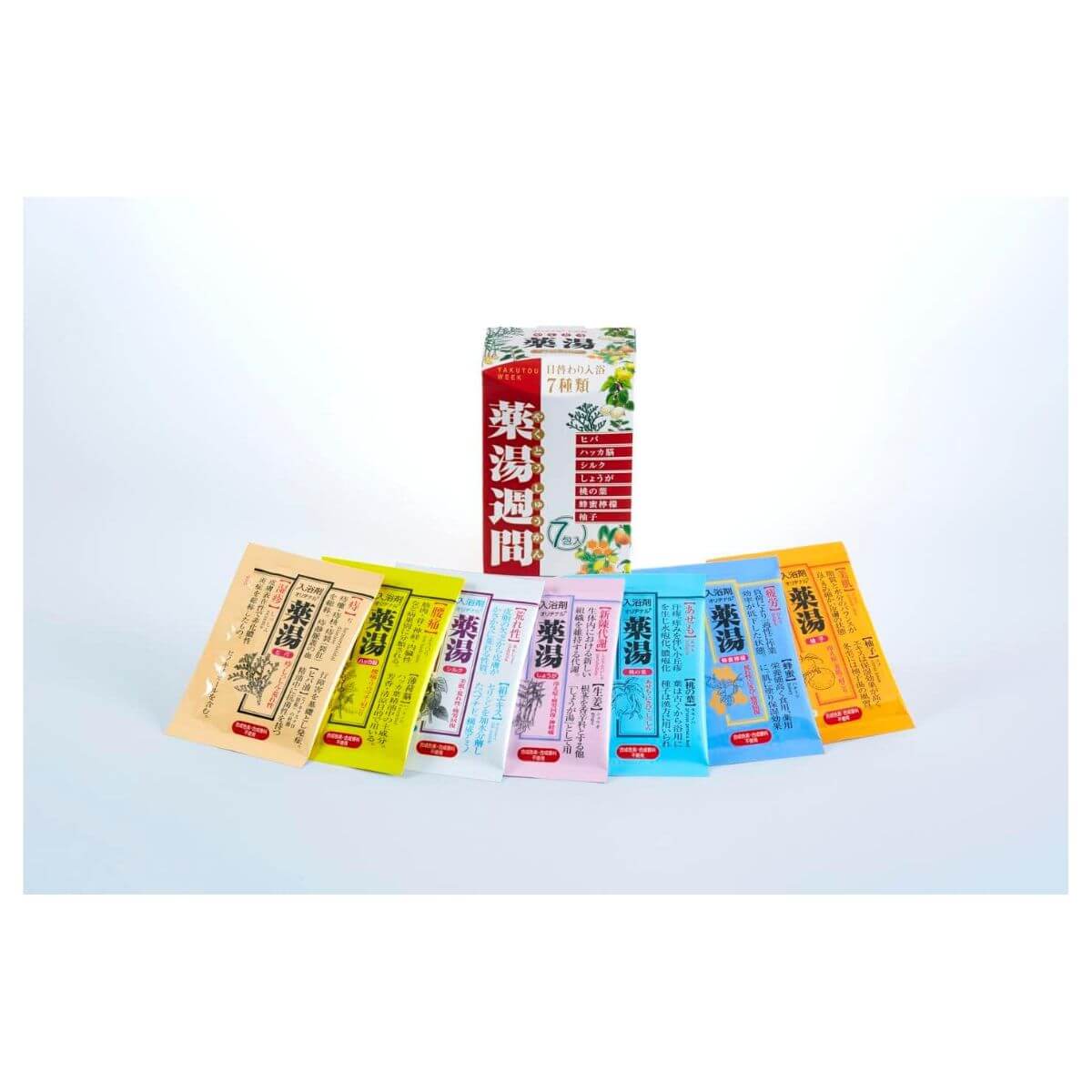 Original Medicinal Bath Salts Yakutou Assortment - 30g × 7pcs