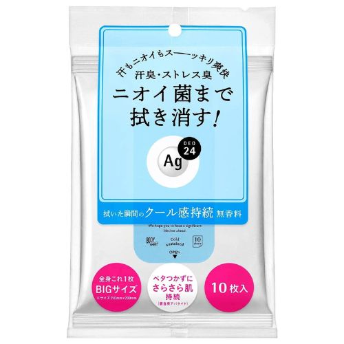 Ag Deo 24 Clear Shower Sheet N Cool 10Sheets - Harajuku Culture Japan - Japanease Products Store Beauty and Stationery