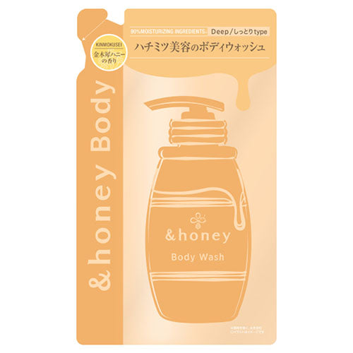 &honey Honey Gel Body Wash Deep Moist Refill - 440ml - Harajuku Culture Japan - Japanease Products Store Beauty and Stationery