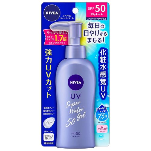 Nivea Sun Protect Super Water Gel Pump SPF 50/PA+++ 140ml - Harajuku Culture Japan - Japanease Products Store Beauty and Stationery