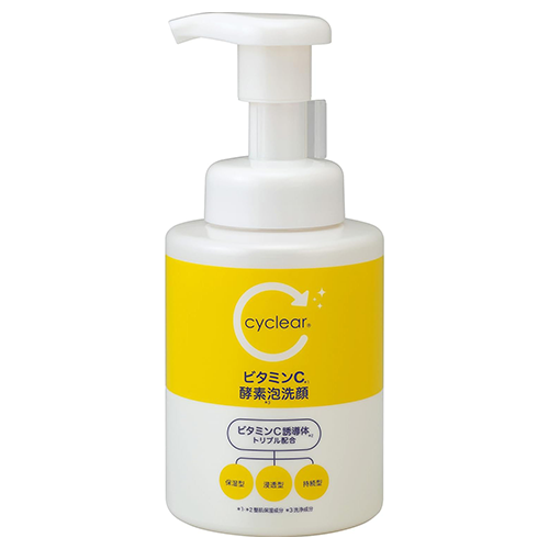 Kumano Yushi Cyclear VC Enzyme Foam Face Wash - 300ml - Harajuku Culture Japan - Japanease Products Store Beauty and Stationery