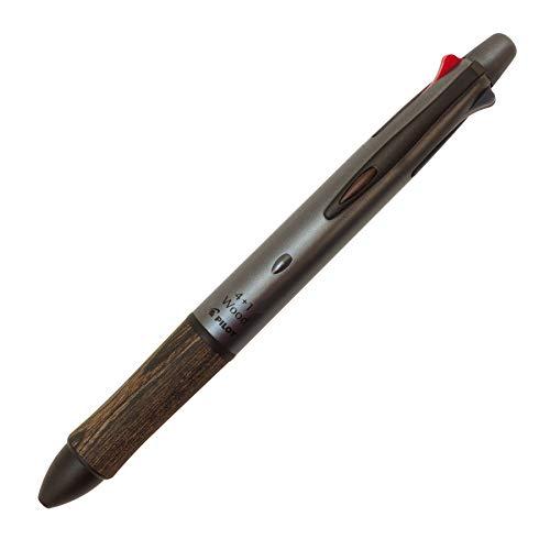Pilot 4 Color Ballpioint Multi Pen 0.7mm + Mechanical Pencil 0.5mm - 4+1 Wood - Harajuku Culture Japan - Japanease Products Store Beauty and Stationery