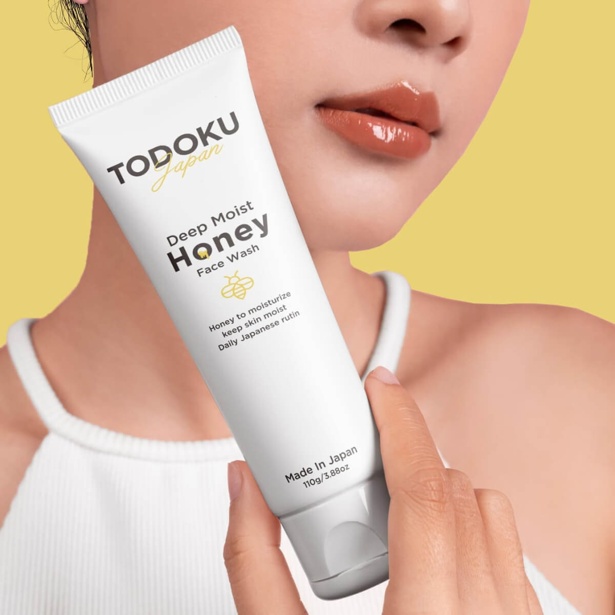 TODOKU JAPAN Deep Moist Honey Face Wash  - Hydrating Japanese Cleanser with Honey .11