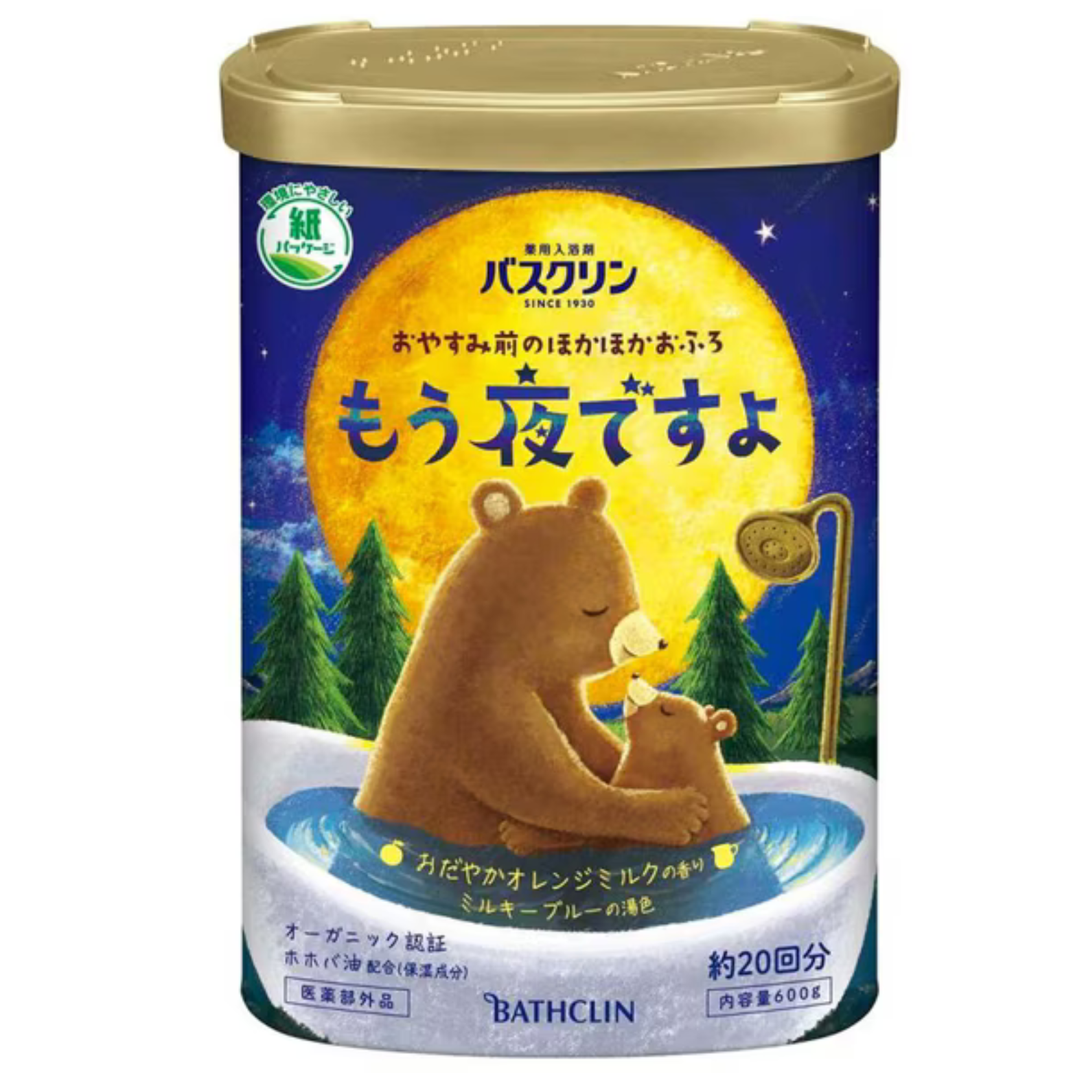 Bathclin It's Already Night Time 600g - Mild Orange Milk Scent