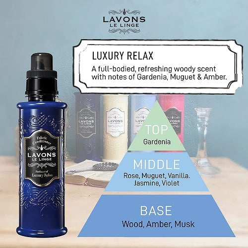 Lavons Laundry Softener 480ml Refill - Luxury Relax - Harajuku Culture Japan - Japanease Products Store Beauty and Stationery