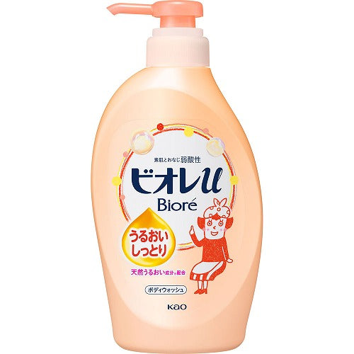 Biore U Body Wash Extra Moisture Pump 480ml - Floral Fruity Scent - Harajuku Culture Japan - Japanease Products Store Beauty and Stationery