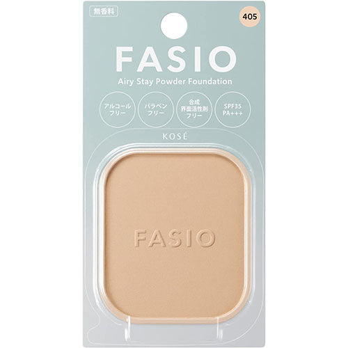 Kose Fasio Airy Stay Powder Foundation 10g - Light Ocher - Harajuku Culture Japan - Japanease Products Store Beauty and Stationery
