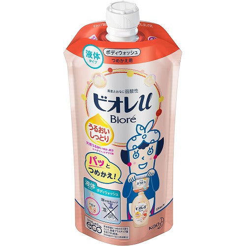Biore U Body Wash Extra Moisture Refill 340ml - Floral Fruity Scent - Harajuku Culture Japan - Japanease Products Store Beauty and Stationery