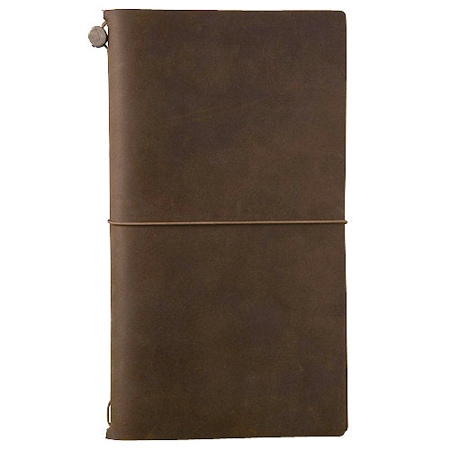 Midori Traveler's Note Book Starter Kit - Regular Size - Brown Leather - Harajuku Culture Japan - Japanease Products Store Beauty and Stationery