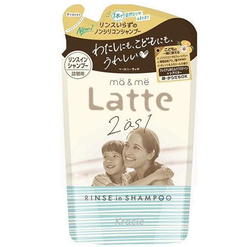 Ma & Me Latte Rinse In Hair Shampoo Refill - 360ml - Harajuku Culture Japan - Japanease Products Store Beauty and Stationery
