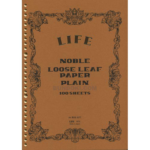 LIFE Noble Loose Leaf - A4 - Harajuku Culture Japan - Japanease Products Store Beauty and Stationery