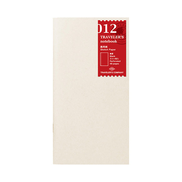 Midori Traveler's Note Book Regular Size Refill 012 - Sketch Paper Notebook - Harajuku Culture Japan - Japanease Products Store Beauty and Stationery