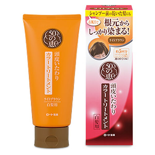 50 Megumi Rohto Aging Care Hair Hair Color Treatment 150g - Right Brown - Harajuku Culture Japan - Japanease Products Store Beauty and Stationery