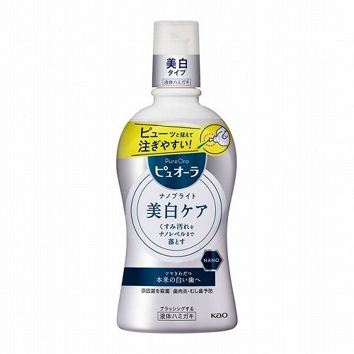 Kao Pureora Nano Bright Liquid Toothpaste - 400ml - Harajuku Culture Japan - Japanease Products Store Beauty and Stationery