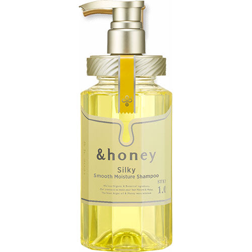 &honey Silky Smooth Moisture Hair Shampoo Pump 440ml Step1.0 - Pure Fleur Honey Scent - Harajuku Culture Japan - Japanease Products Store Beauty and Stationery