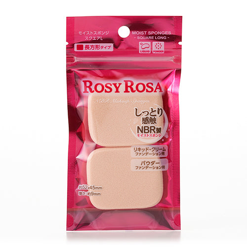 Rosy Rosa Moist Sponge - Square L - 2P - Harajuku Culture Japan - Japanease Products Store Beauty and Stationery
