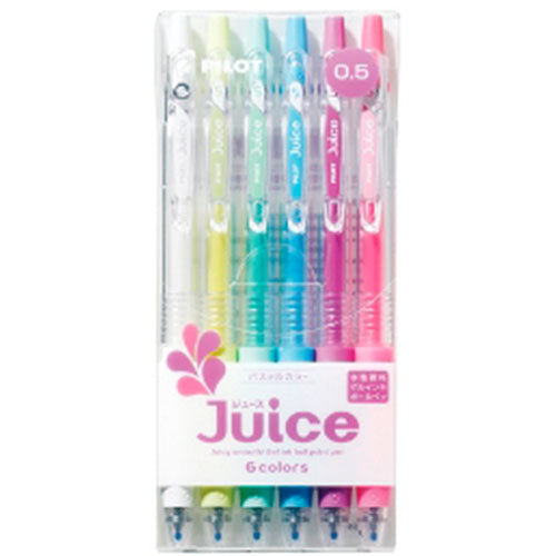 Pilot Ballpoint Pen Juice Pastel Color - 0.5mm - 6 Colors Set - Harajuku Culture Japan - Japanease Products Store Beauty and Stationery