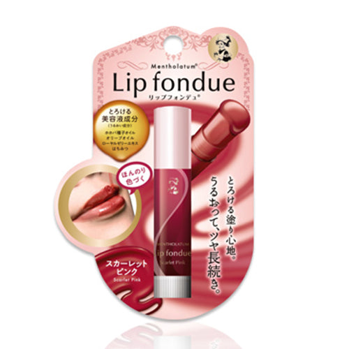 Rohto Mentholatum Lip Fondue 4.2g - Scarlet Pink - Harajuku Culture Japan - Japanease Products Store Beauty and Stationery