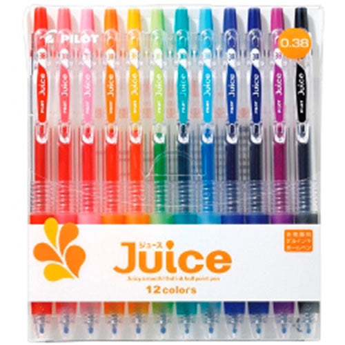 Pilot Ballpoint Pen Juice - 0.38mm - 12 Colors Set - Harajuku Culture Japan - Japanease Products Store Beauty and Stationery
