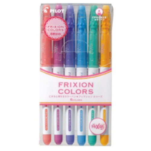 Pilot Color Felt-tip Pen Frixion Colors - 0.6mm - 6 Clors Set2 - Harajuku Culture Japan - Japanease Products Store Beauty and Stationery