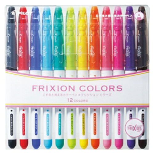 Pilot Color Felt-tip Pen Frixion Colors - 0.6mm - 12 Colors Set - Harajuku Culture Japan - Japanease Products Store Beauty and Stationery