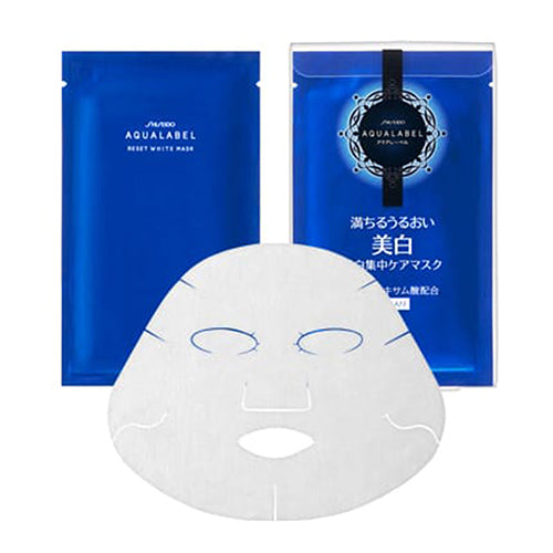 Shiseido Aqualabel Reset White Mask - 4pcs - Harajuku Culture Japan - Japanease Products Store Beauty and Stationery