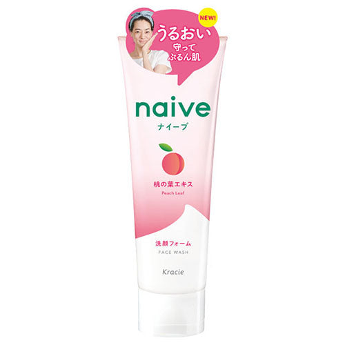 Naive Facial Wash Moisturizing Peach Leaf Extract - 130g - Harajuku Culture Japan - Japanease Products Store Beauty and Stationery