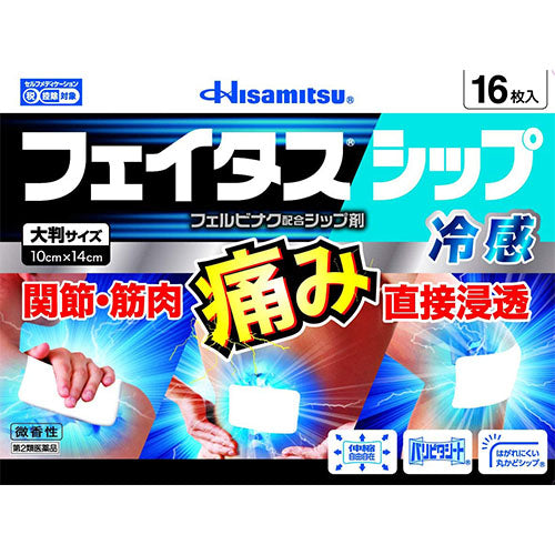 Hisamitsu Feitas Shippu Pain Relief Patche Feeling Cold - 16pcs - Harajuku Culture Japan - Japanease Products Store Beauty and Stationery
