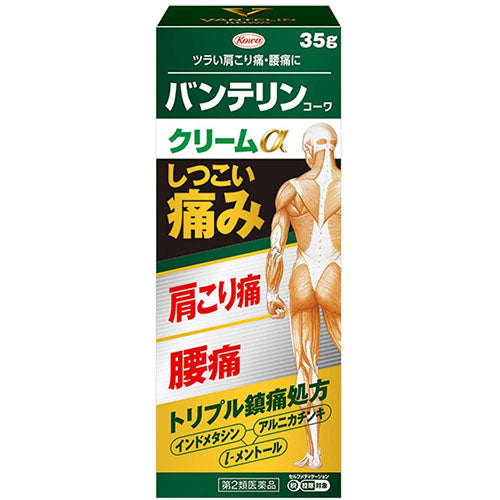 Vantelin Kowa Pain Relief Paint Cream α - 35g - Harajuku Culture Japan - Japanease Products Store Beauty and Stationery