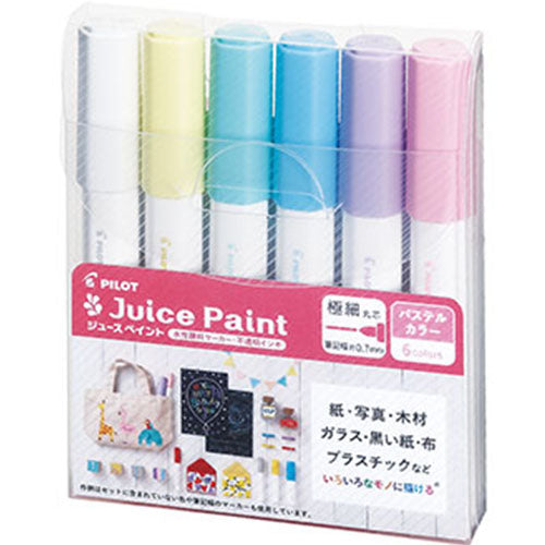 Pilot Marker Pen Juice Paint Pastel Color - 0.7mm - 6 Colors Set - Harajuku Culture Japan - Japanease Products Store Beauty and Stationery