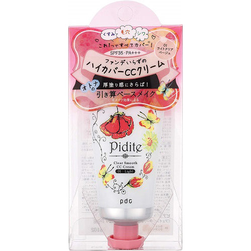 Pidite Clear Smooth CC Cream SPF35/PA+++ 01 Light Clear Beige - 35g - Harajuku Culture Japan - Japanease Products Store Beauty and Stationery