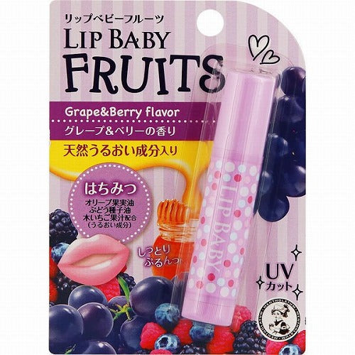 Rohto Mentholatum Lip Baby Fruits - 4.5g - Grape & Berry - Harajuku Culture Japan - Japanease Products Store Beauty and Stationery