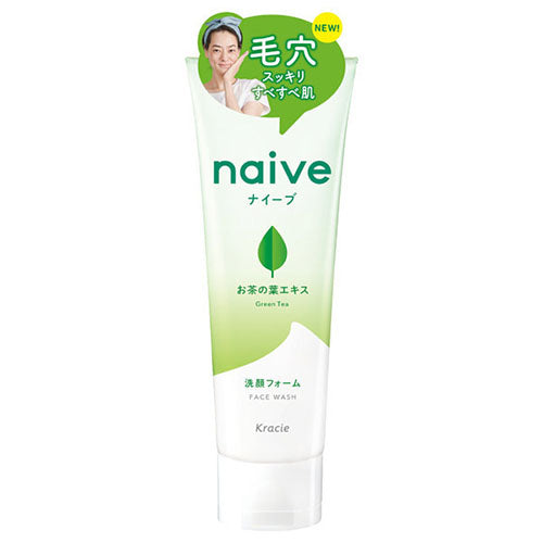 Naive Facial Wash Clear Pores Contains Tea Leaf Extract - 130g - Harajuku Culture Japan - Japanease Products Store Beauty and Stationery