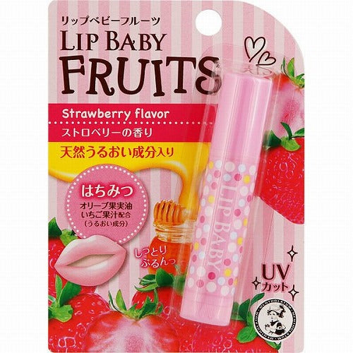 Rohto Mentholatum Lip Baby Fruits - 4.5g - Strawberry - Harajuku Culture Japan - Japanease Products Store Beauty and Stationery