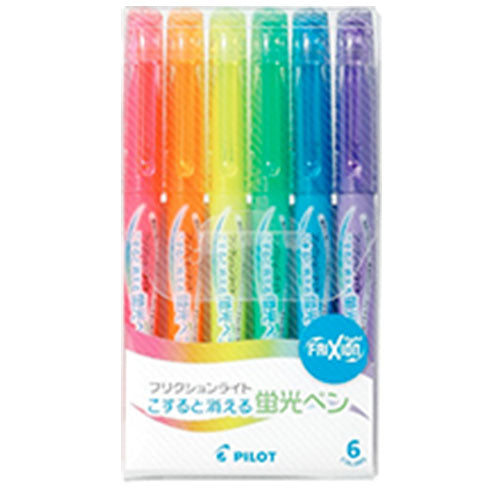 Pilot Highlighter pen Frixion Light - 6 Colors Set - Harajuku Culture Japan - Japanease Products Store Beauty and Stationery