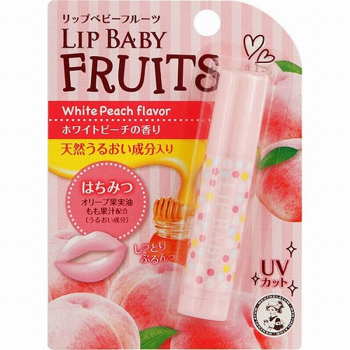 Rohto Mentholatum Lip Baby Fruits - 4.5g - White Peach - Harajuku Culture Japan - Japanease Products Store Beauty and Stationery
