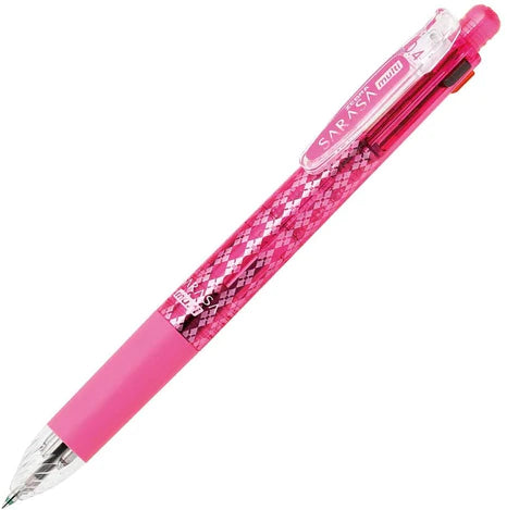 Zebra Sarasa Multi 0.4 4 Color Multi Gel Ballpoint Pen 0.4mm + Mechanical Pencil 0.5mm - Harajuku Culture Japan - Japanease Products Store Beauty and Stationery
