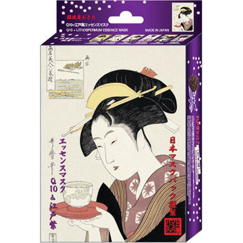 Ukiyoe Q10 + Edo Murasaki Essence Face Mask - 1Box For 10 pcs - Harajuku Culture Japan - Japanease Products Store Beauty and Stationery