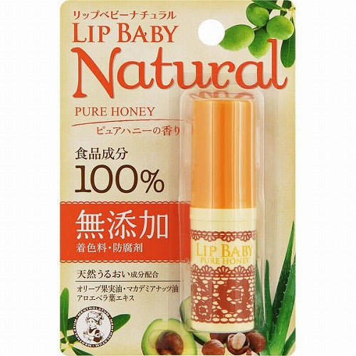 Rohto Mentholatum Lip Baby Natural - 4.5g - Pure Honey - Harajuku Culture Japan - Japanease Products Store Beauty and Stationery