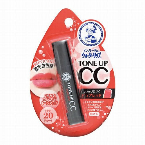 Rohto Mentholatum Water Lip Tone Up CC - 4.5g - Pure Red - Harajuku Culture Japan - Japanease Products Store Beauty and Stationery