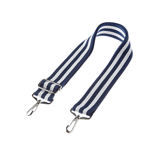 Delfonics Stationery Inner Carrying Shoulder Strap Stripe Wide - WhitexBlue - Harajuku Culture Japan - Japanease Products Store Beauty and Stationery