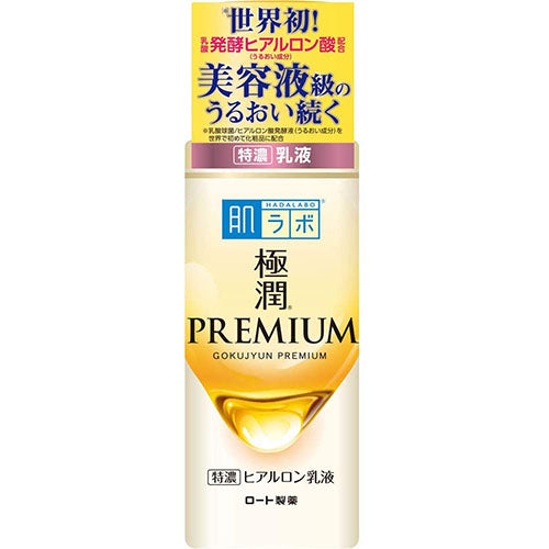 Rohto Hadalabo Gokujun Premium Hyaluronic Essence Face Milky Lotion - 140ml - Harajuku Culture Japan - Japanease Products Store Beauty and Stationery