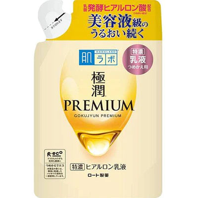Rohto Hadalabo Gokujun Premium Hyaluronic Essence Face Milky Lotion - 140ml - Harajuku Culture Japan - Japanease Products Store Beauty and Stationery