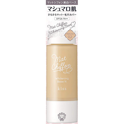 Isehan Kiss Matte Chiffon UV Whitening Base N SPF26 PA++ - 02 Natural - Harajuku Culture Japan - Japanease Products Store Beauty and Stationery