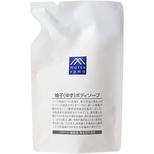 Matsuyama M-Mark Yuzu Body Soap 450ml - Refill - Harajuku Culture Japan - Japanease Products Store Beauty and Stationery