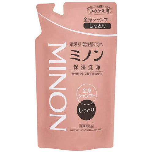 Minon Full Body Shampoo - 380ml - Refill - Moist - Harajuku Culture Japan - Japanease Products Store Beauty and Stationery