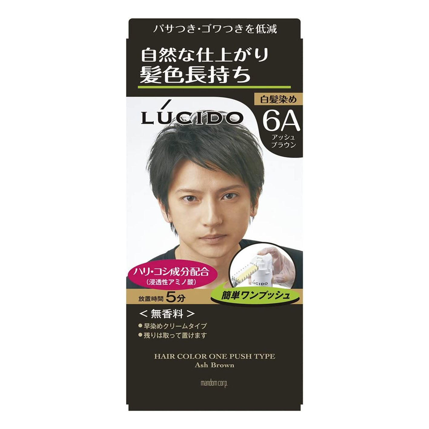 Lucido One Push Care Color - 6A Ash Brown - Harajuku Culture Japan - Japanease Products Store Beauty and Stationery