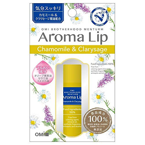 Menturm Aroma Lip Chamomile & Clary Sage 4g - Harajuku Culture Japan - Japanease Products Store Beauty and Stationery