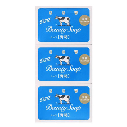 Cow Brand Soap Blue Box 100g 3Pieces - Harajuku Culture Japan - Japanease Products Store Beauty and Stationery