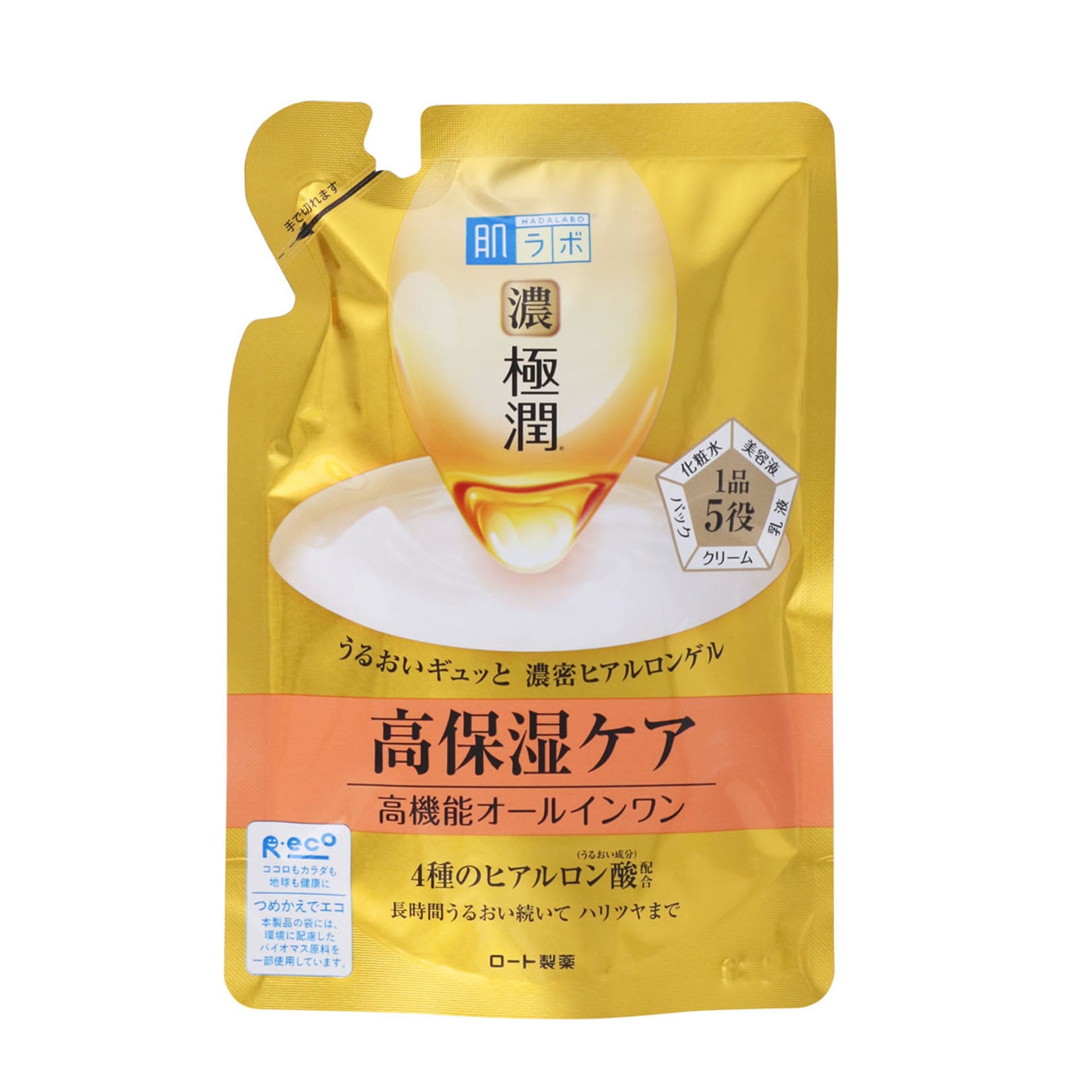 Rohto Hadalabo Thick Gokujun All In One Perfect Gel - 80g - Refill - Harajuku Culture Japan - Japanease Products Store Beauty and Stationery